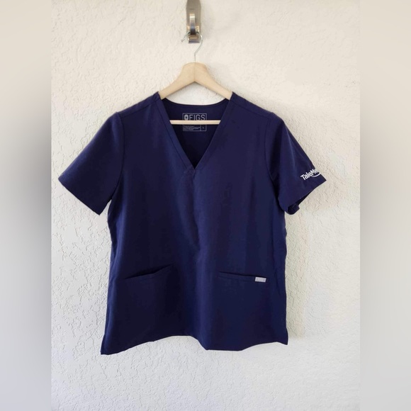 Figs Tops - Figs technical collection Casma navy blue large scrub top size Large